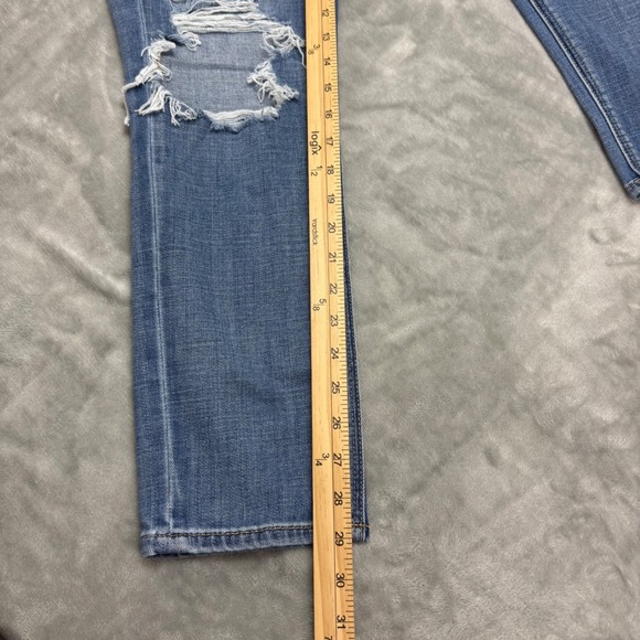 American Eagle Outfitters Womens Tomgirl Distressed Button Fly Jeans Size 6 - Picture 9 of 13